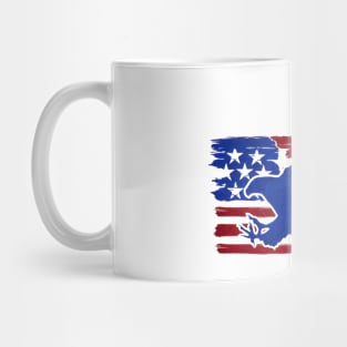 4th of July Independence Day USA Eagle American Flag Mug